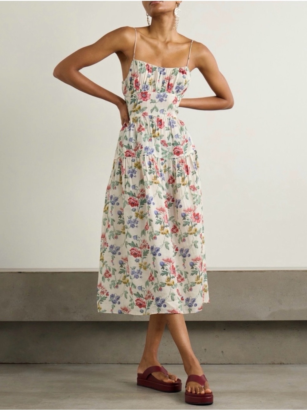 NWT Doen Benoit Floral Print Dress XS